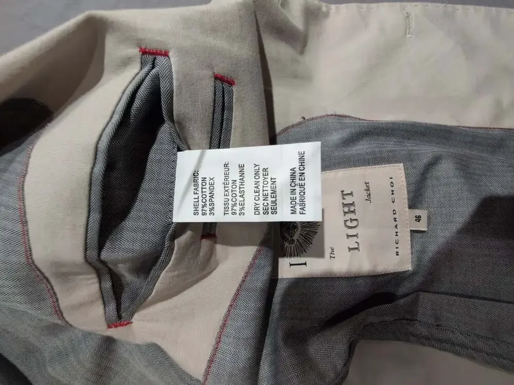 Be A Better Man Beige Sport Coat Blazer Knit Jersey Cotton